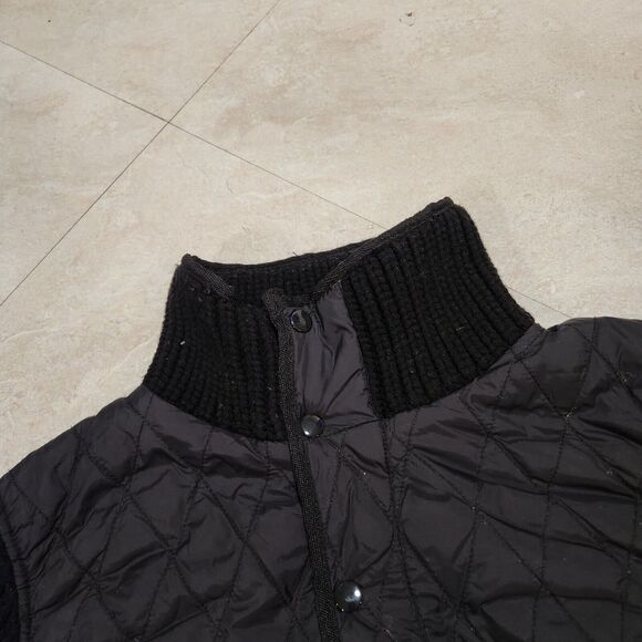 Scotch & Soda Womens M Medium Quilted Snap Knitted Sleeves Jacket Sweater Hybrid - Picture 6 of 14